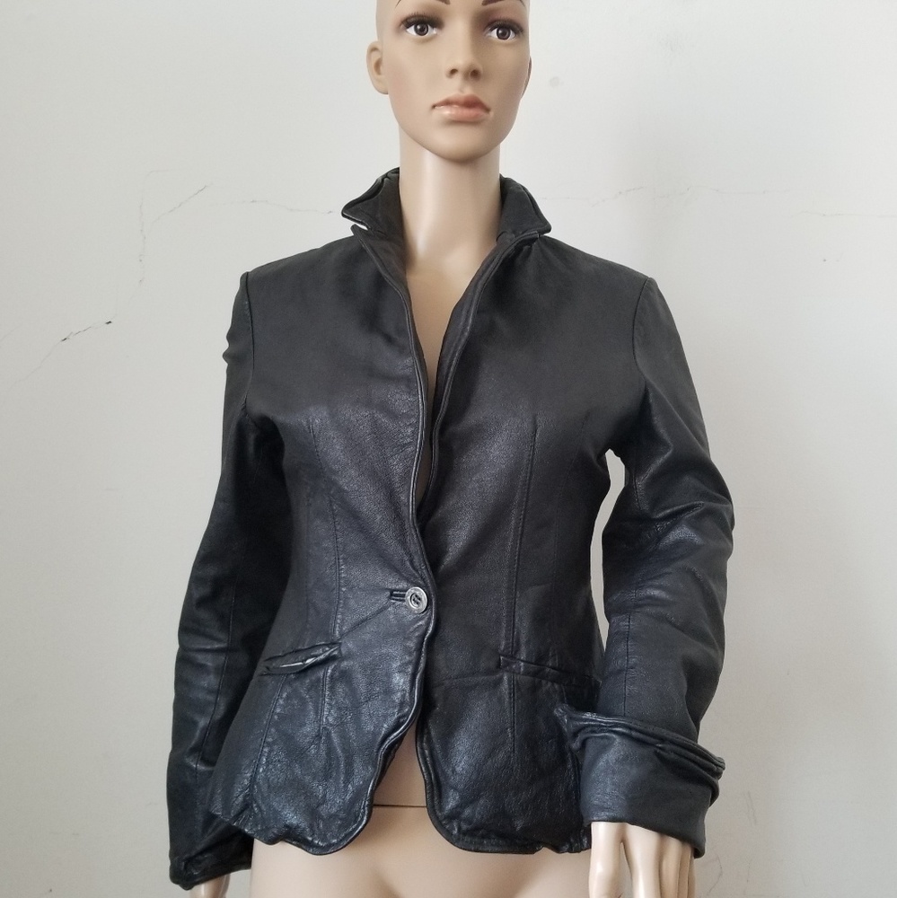 Jakett New York Leather Moto Jacket XS